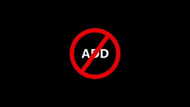 restricted no entry prohibited ban symbol of a red line striking through the centre of a red circle for banned or forbidden actions road sign 4K animation with transparent alpha background