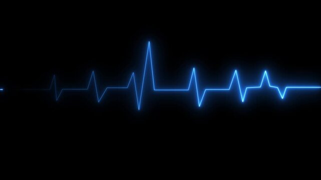 Abstract heartbeat and pulse rate signal technology animation background. Heartbeat line showing. heartbeat pulse rate line.