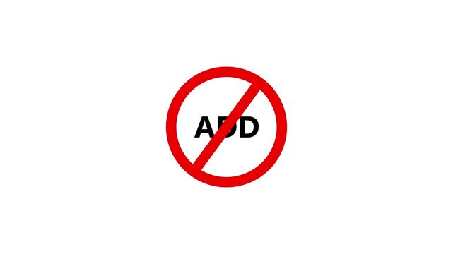 restricted no entry prohibited ban symbol of a red line striking through the centre of a red circle for banned or forbidden actions road sign 4K animation with transparent alpha background
