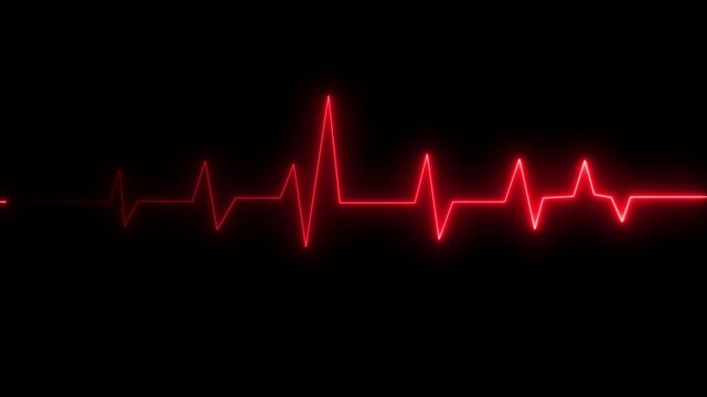 Abstract heartbeat and pulse rate signal technology animation background. Heartbeat line showing. heartbeat pulse rate line.