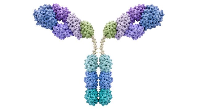 Immunoglobulin D IgD Antibody Molecular Structure 3D Medical Illustration