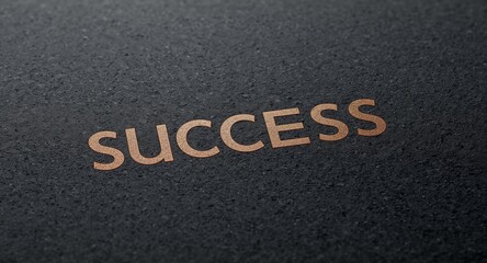 Fototapeta premium Photo realistic as Successful symbol with copy space for blog headers concept as A sleek successful symbol with ample copy space perfect for blog headers and articles to visually represent themes of s