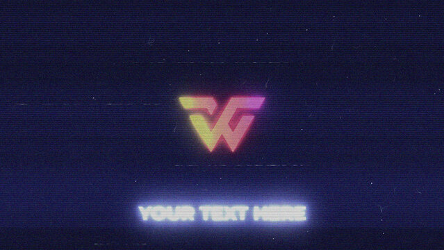 Glitch Damaged Retro Logo Reveal &ndash; Distorted VHS Noise Scan Line Pixel Brand Intro Opener