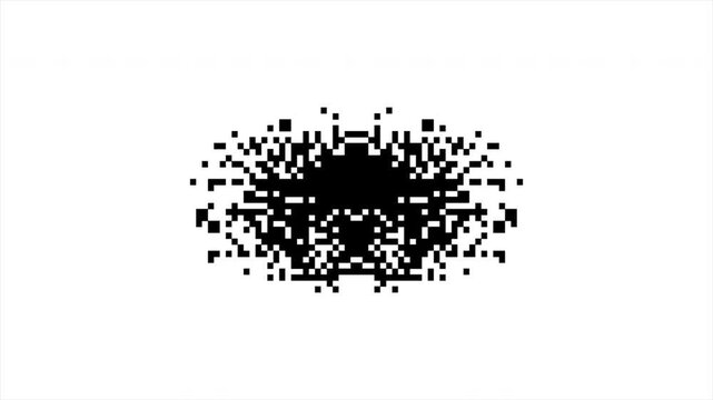 Pixel Transition Pack Retro 8bit Style Black and White Monochrome Minimalist Motion Graphics Overlay 4k video