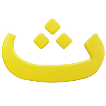 Arabic Alphabet Letter Tha 3D Illustrations