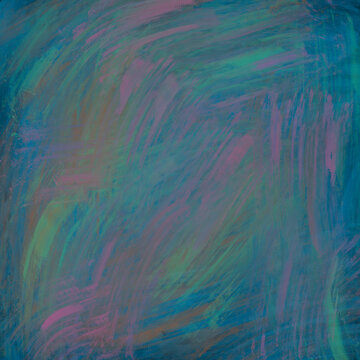 Abstract Teal and Purple Oil Painting Brushstroke Texture Background