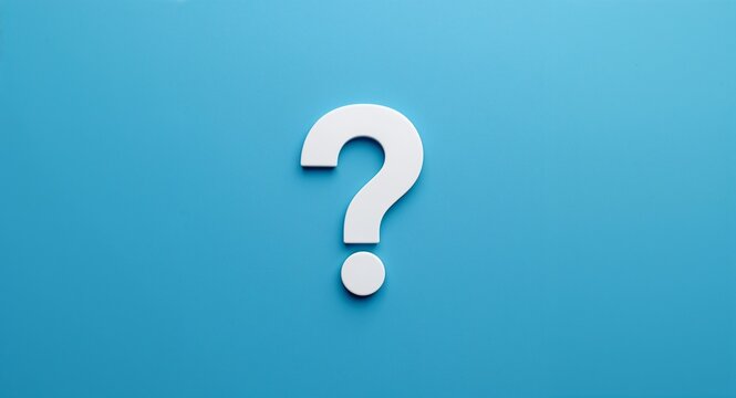 Human question mark icon blue background copy space, featuring Inquiry and Problem-Solving, with Knowledge Sharing, as a contemporary creative concept, for advertising and branding, for commercial use