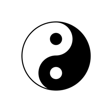 yin yang symbol on white