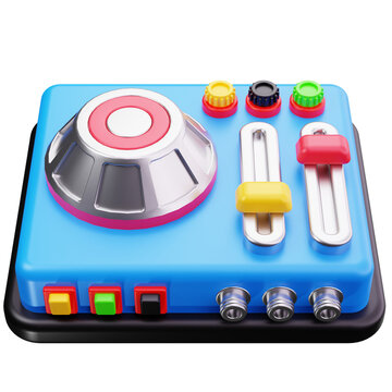 DJ Audio Mixer Controller 3D Illustrations