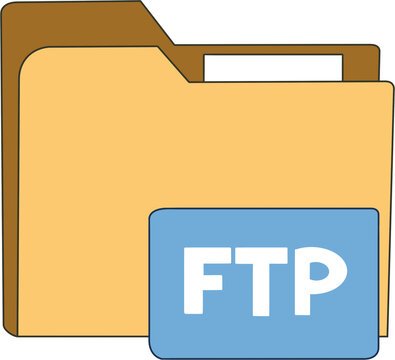 FTP Folder Flat Vector Illustration
