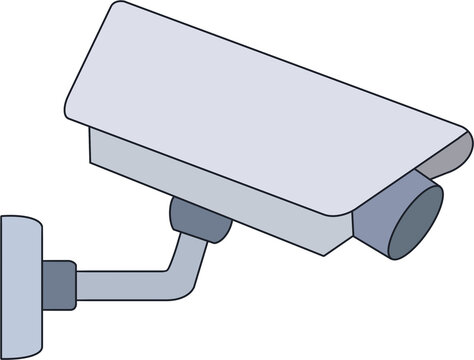 CCTV Security Camera Flat Vector Illustration