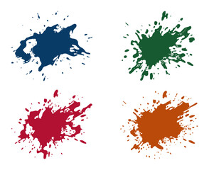 Fototapeta premium Abstract paint blots, splatter shapes, creative background elements