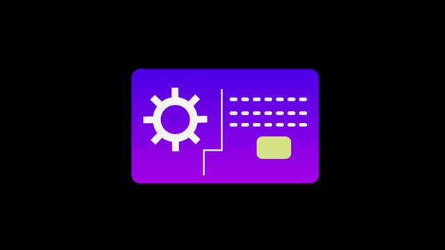 User ID Card and Settings Security Icon Animation