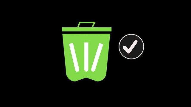 Trash Bin Delete Icon Animation