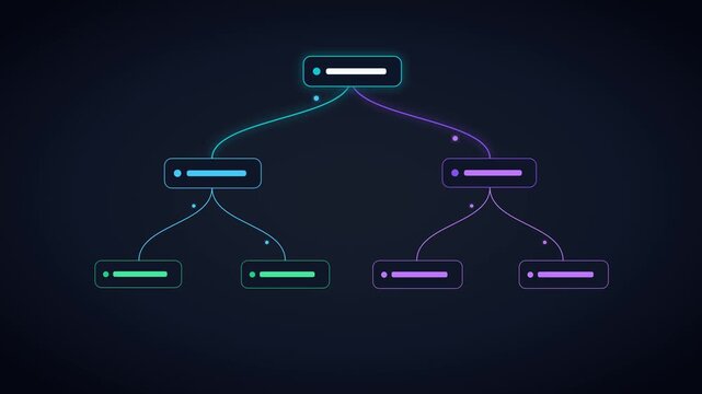 Abstract syntax tree visualizer with glowing node hierarchy