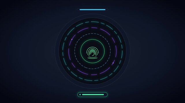 Biometric multi factor vault lock with rotating HUD reticle rings