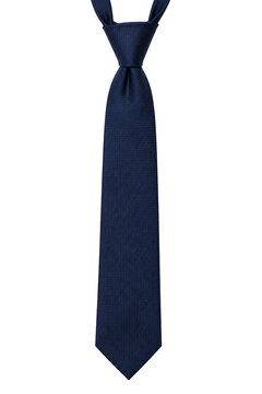 Navy blue necktie isolated on transparent background