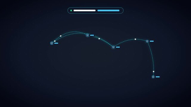 Global flight trajectory route vector network over dark dot map