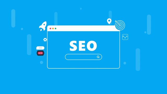 Search engine optimization seo marketing concept animation. 4K