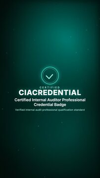 Certified Internal Auditor Professional Credential Badge, Verified internal audit professional qualification standard