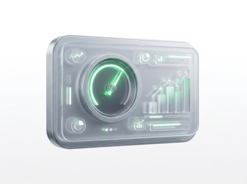 Business Finance: Operating margin performance dashboard with business chart