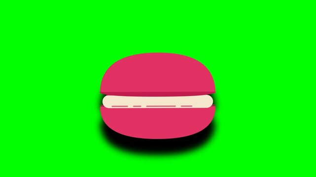 Macaron icon illustrating French cookie process for sweet dessert and elegant treat