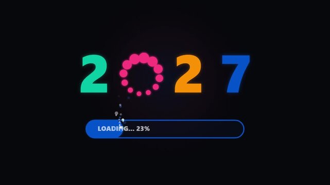 2027 loading progress bar with system initiated text