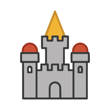 Cartoon castle icon