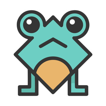 Cartoon frog icon