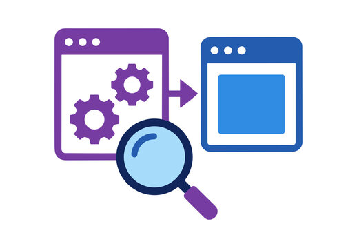 Web Development Optimization and Technical SEO Audit Vector Icon