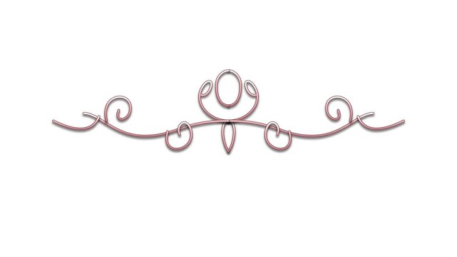 Elegant regal floral rose gold wedding ornamental style ornate border motion broadcast video overlay on white
