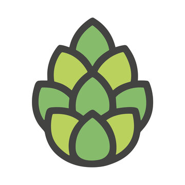 Green hop cone icon
