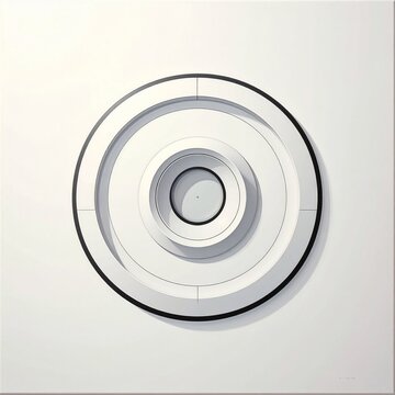 Minimalist concentric circles abstract art design.