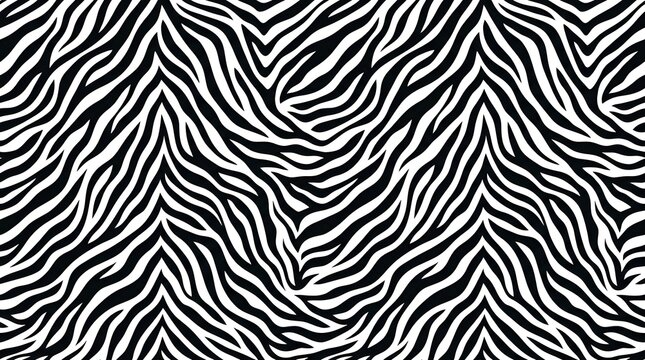 seamless zebra print pattern background featuring classic black and white stripes for modern fashion textiles and graphic design vector illustration