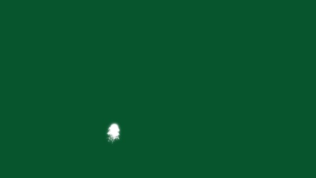 Glitter dust wand particles magic curve, pixie dust path doodle animation on green background. Glowing Fairy dust wand glitter stars trail transition, 2D flat sparkle effect. 4k animation