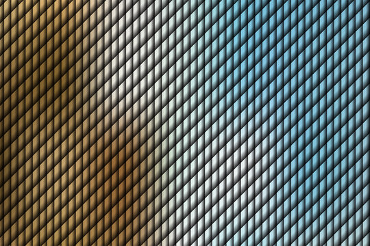 Abstract geometric background with diagonal diamond pattern in bronze and blue gradient