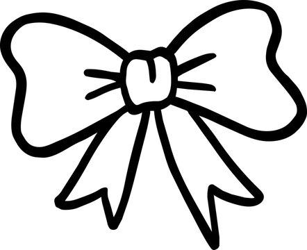 black and white bow