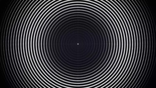 Concentric circles pattern with center dots