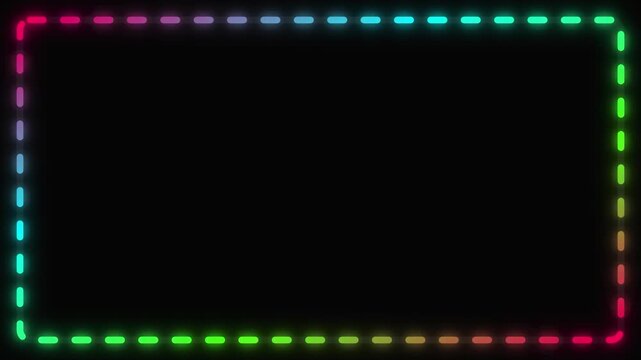Colorful dashed rectangle border design