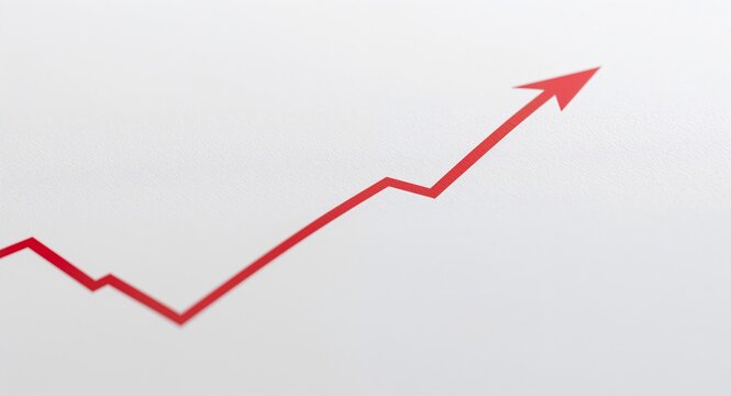 Closeup red line dropping illustration minimalistic financial chart design emphasizing negative market � Mental Health and Wellness Concept for Stress Management and Mindfulness