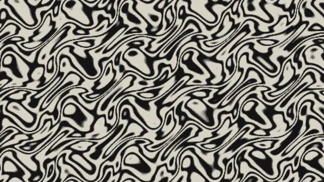 Abstract Liquid Metal Fine Dithered Grainy Pattern Flowing Seamless Loop Motion Graphics