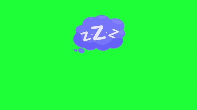  Animated sleep bubble zzz green screen dream