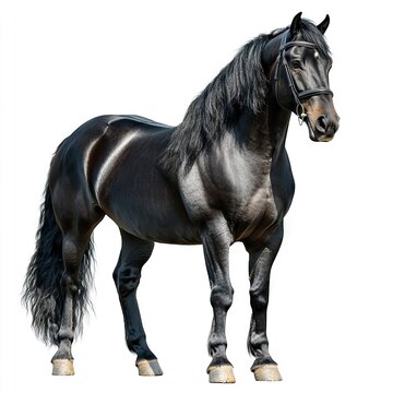 Photo of Cob horse Isolated on white background