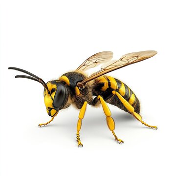 Photo of Colorful Hornet bee Isolated on white background