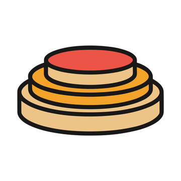 Layered circular platform icon