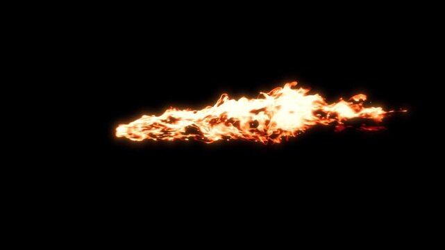 Slow Motion Orange Fireball Swirling Full Frame