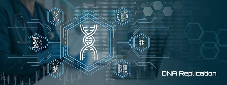DNA replication technology with digital interface and medical professionals