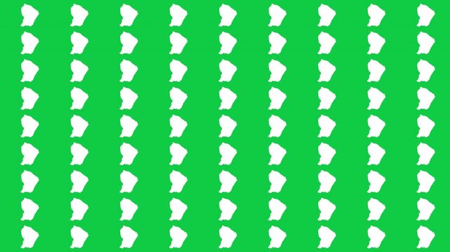 French Guiana map pattern scrolling perfect 15 second loop with green background