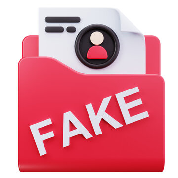 Fake Forged Document Folder 3D Illustrations