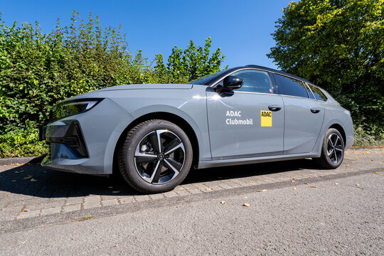 Wiehl, Germany - August 8, 2026: ADAC Clubmobil Opel Astra L Sports Tourer